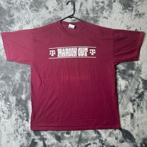 Vintage Y2K Texas A&M Maroon Out Ncaa Spirit T-Shirt Short Sleeve X-Large